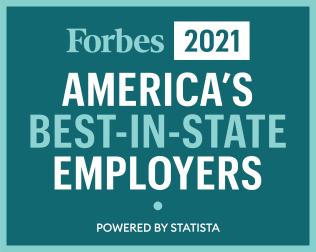 Forbes 2021 America's Best-in-State Employers badge